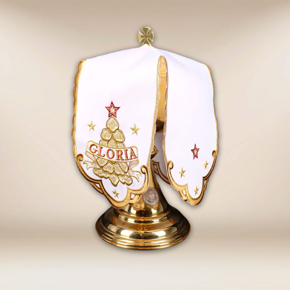 Obrus haftowany „Złota Gloria” (długość do  650cm)