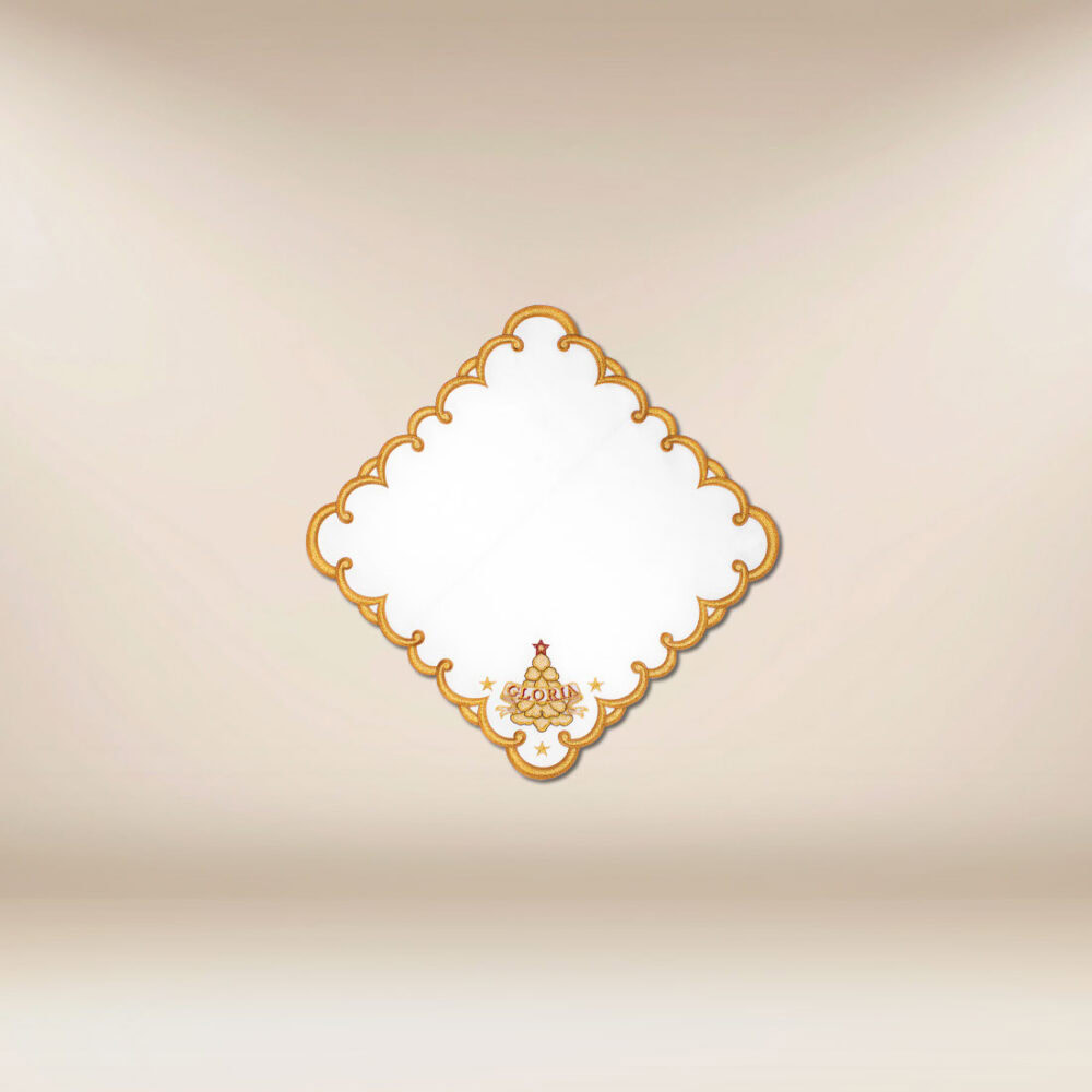 Obrus haftowany „Złota Gloria” (długość do  650cm)