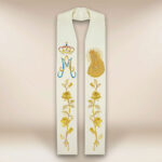 Stuła haftowana z wizerunkiem Matka Boża Ostrobramska