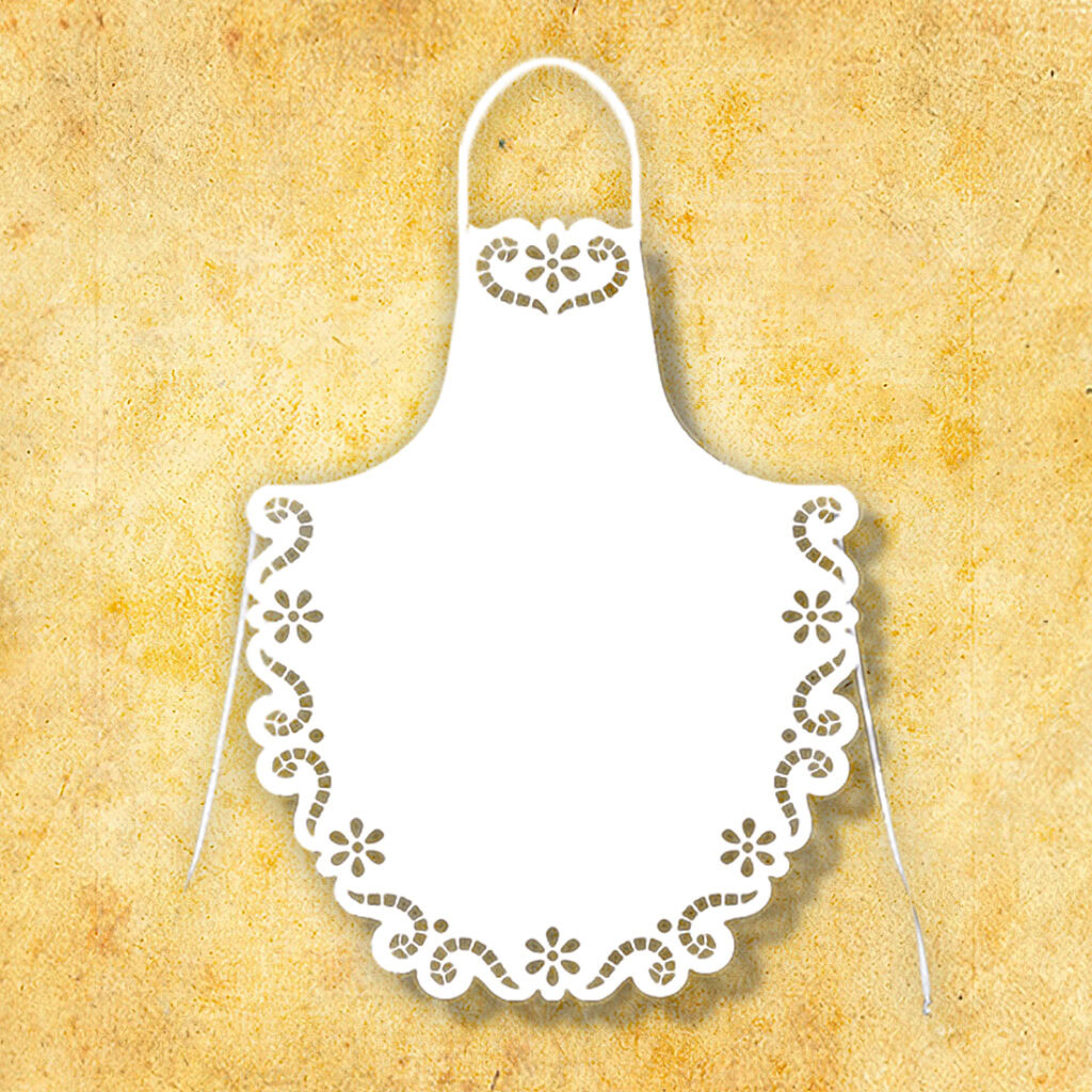 Fartuszek ażurowy wycinany laserowo
  wyprzedaż