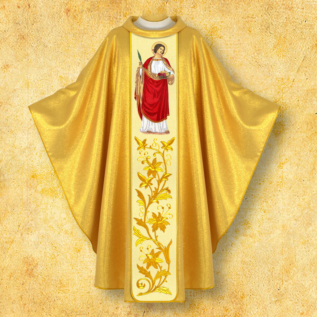 ornat z wizerunkiem haftowanym