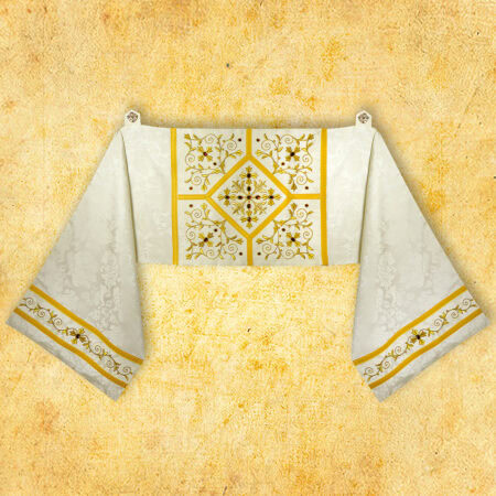 Welon haftowany naramienny "Massimo-Bianco"