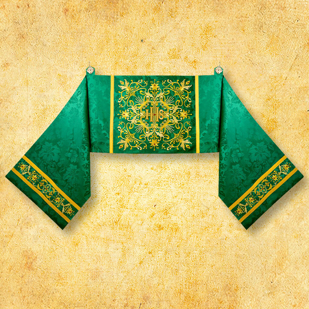 Welon haftowany naramienny zielony