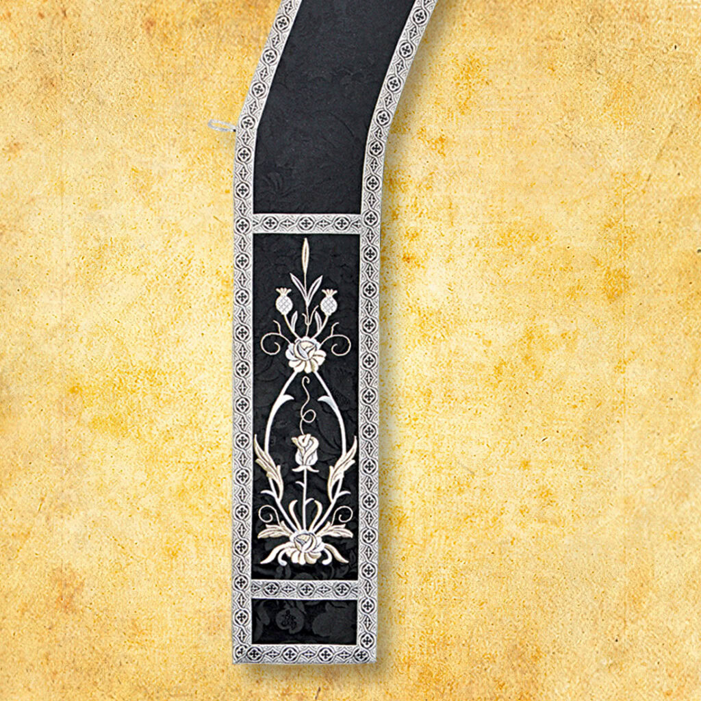 Stuła haftowana diakońska „Massimo –
  Nero”