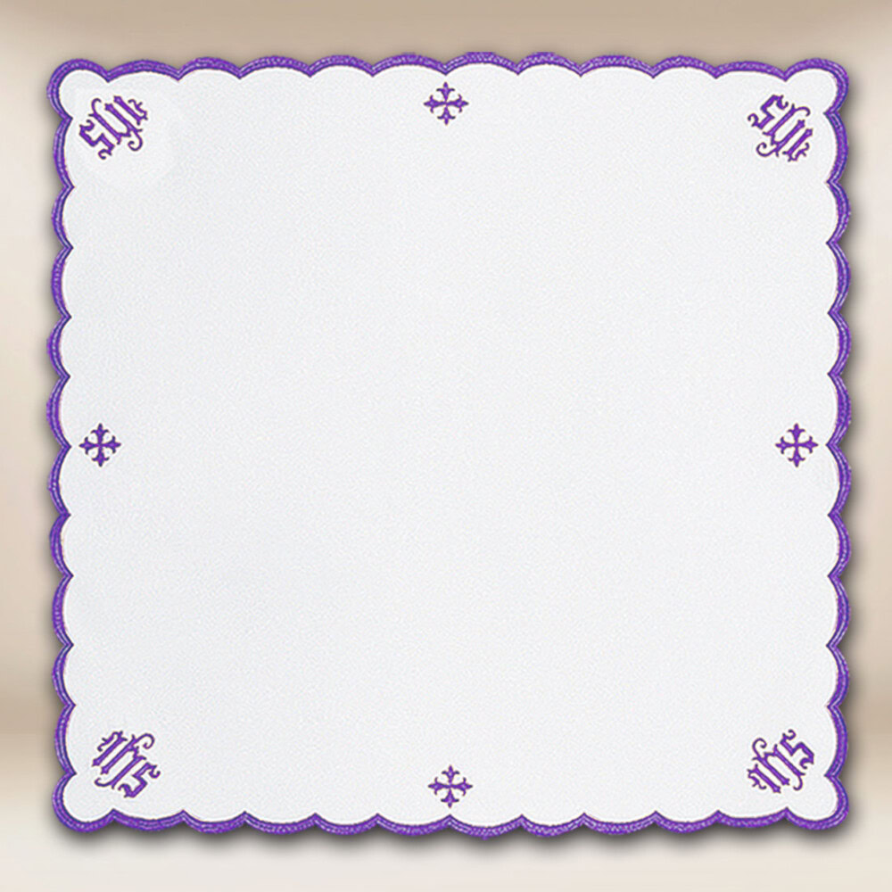 Serwetka haftowana „Katedralny” zielona  45×45