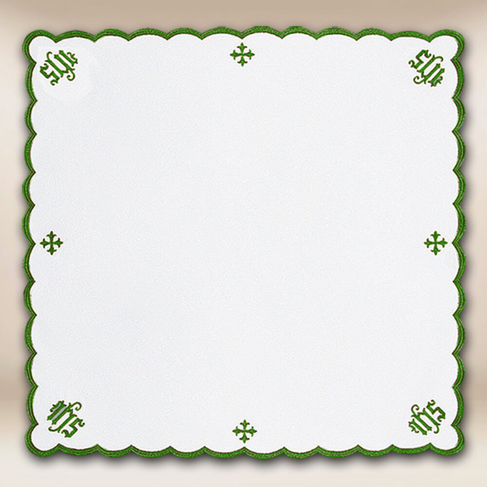 Serwetka haftowana „Katedralny” zielona  45×45