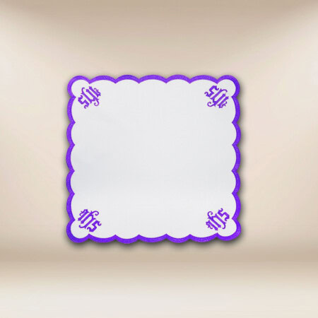 Serwetka haftowana "Katedralny"  Fioletowa 45x45