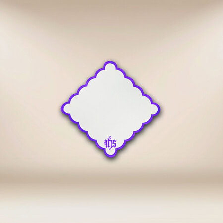 Serwetka haftowana "Katedralny"  Fioletowa 32x32