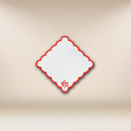 Serwetka haftowana "Katedralny" czerwona 95x95