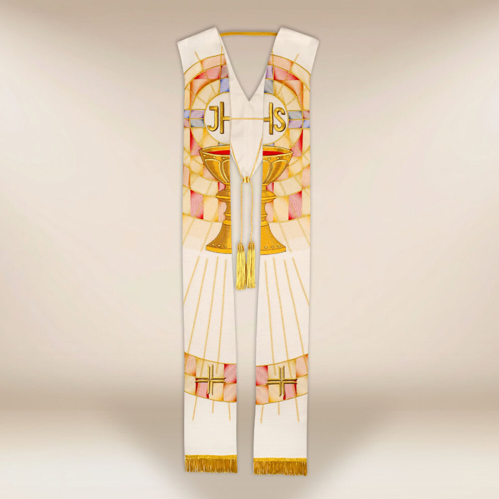 Stuła haftowana „Światło Eucharystii”
