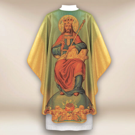 Nowoczesny ornat z wizerunkiem „Chrystus
  Król”