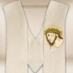 Stuła haftowana ecru