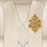 Stuła haftowana ecru