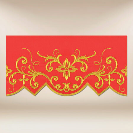 Koronka haftowana czerwona 590cm