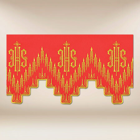 Koronka haftowana czerwona 590cm