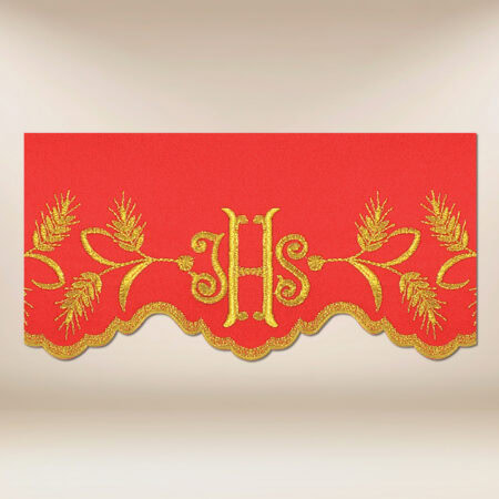 Koronka haftowana czerwona 590cm