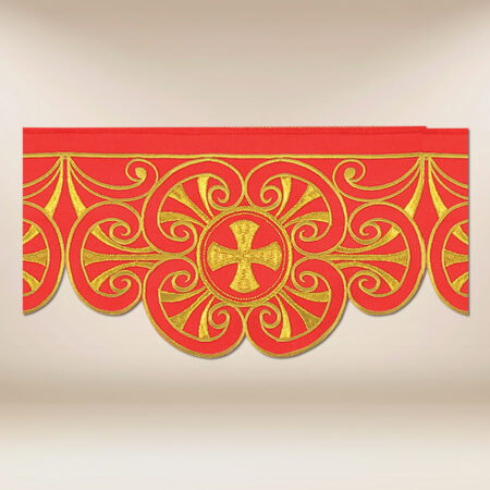 Koronka haftowana czerwona 590cm