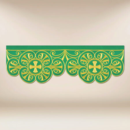 Koronka haftowana zielona 590cm