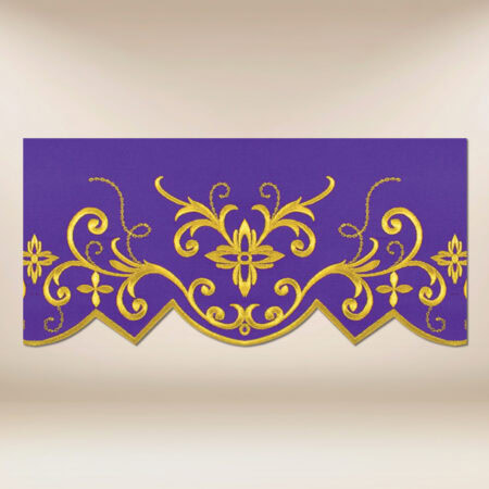 Koronka haftowana fioletowa 290cm