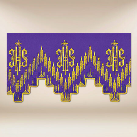 Koronka haftowana fioletowa