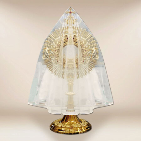 Welon na monstrancję z białą lamówką średnica 80cm