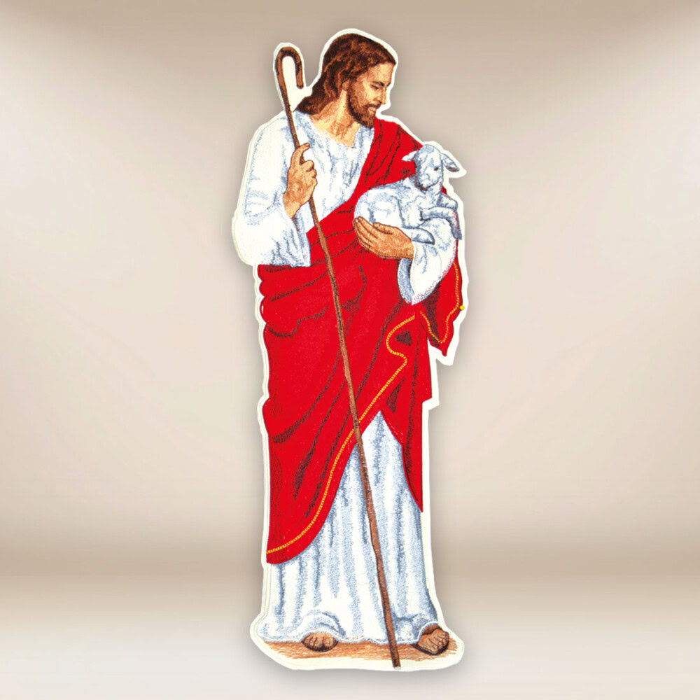 Aplikacja haftowana Jezus Dobry Pasterz