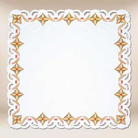 Serwetka haftowana "Krzyże W Kwadracie" kolorowe 95x95