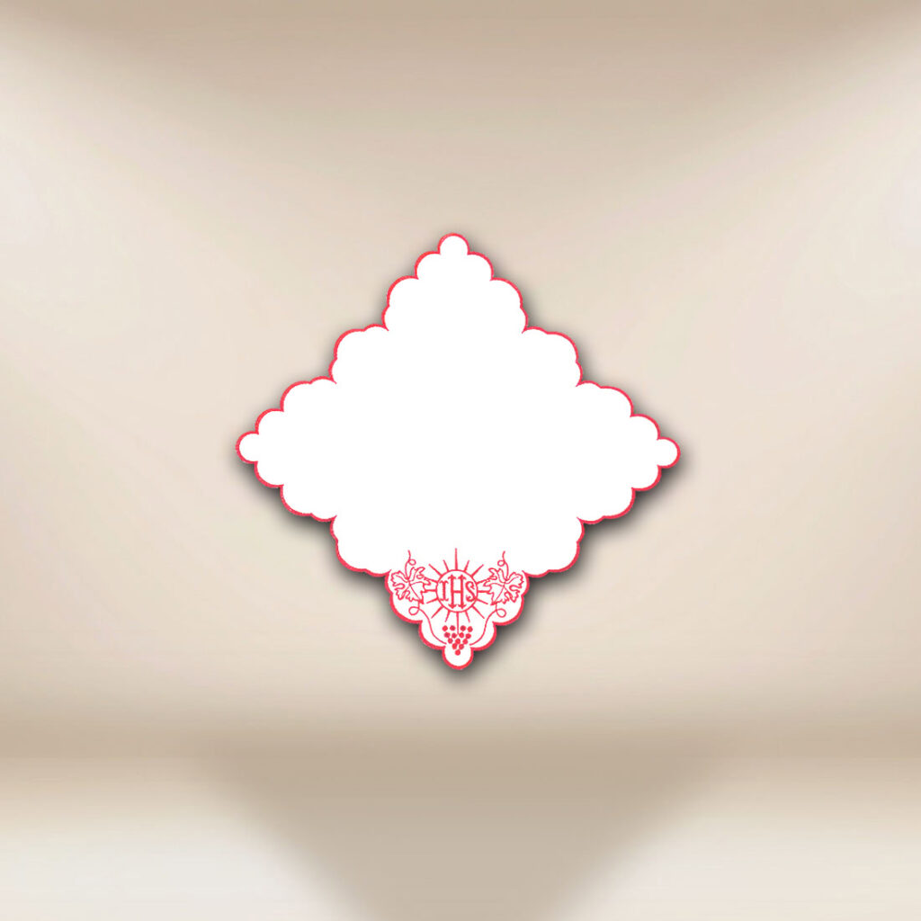 Serwetka haftowana “Cristiano” czerwona 32×32