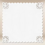 Obrus haftowany „Bianco Fiori” haftowany z trzech stron 510x115cm