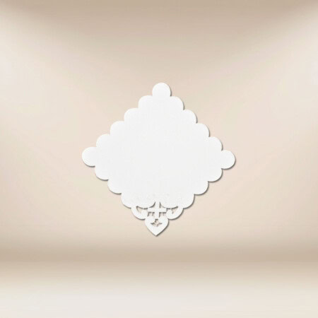 Serwetka haftowana "Bianco Fiori" 32x32