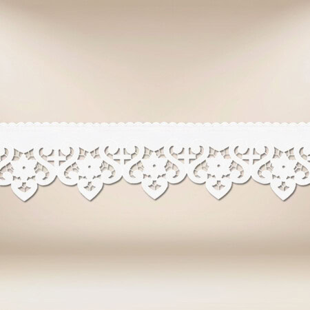 Koronka haftowana "Bianco Fiori"