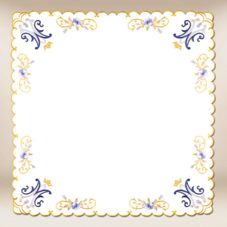 Serwetka haftowana "Kwiat Maryi" 95x95