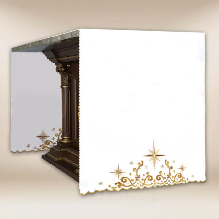 Obrus haftowany po bokach  "Sacro Natale"
