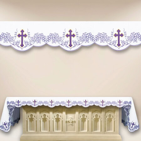 Obrus haftowany liturgiczny Na Post 268x115cm
