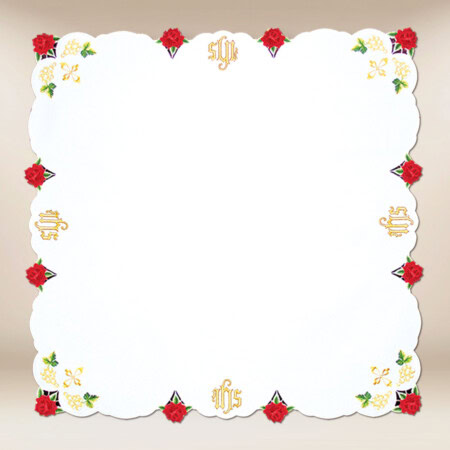 Serwetka haftowana "Róże" 110x110