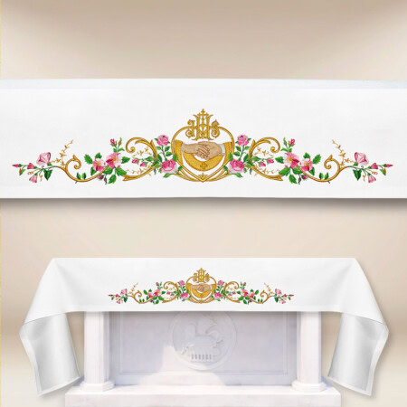 Obrus ołtarzowy haftowany ślubny