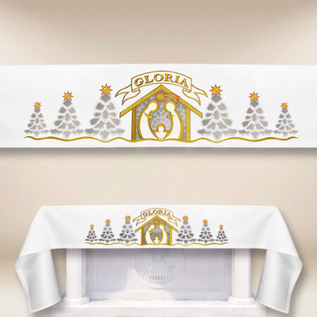 Obrus haftowany ażurowy Gloria