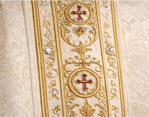 ornament pasowy szaty liturgicznej – kompozycja sakralna