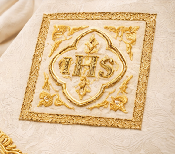 ornament IHS w dekoracji liturgicznej
