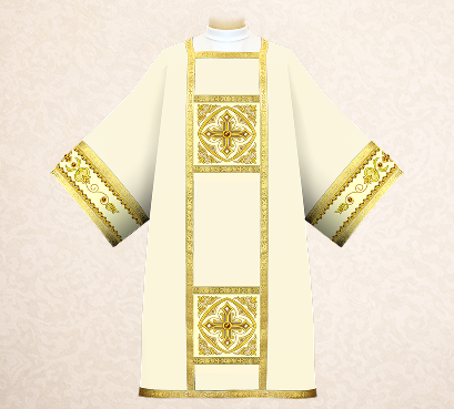 Dalmatyka haftowana “Brillante-Bianco”