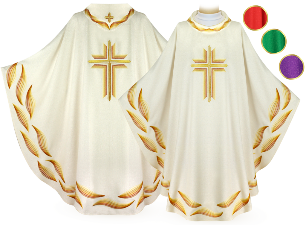 ornaty liturgiczne haftowane i dalmatyki komplet liturgiczny