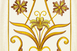 haftowany ornament liturgiczny detal kolekcji Angelus