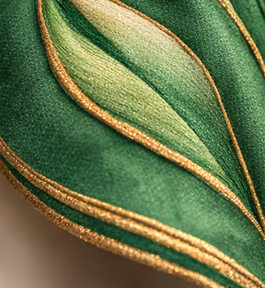 ornament roślinny haftowany na ornacie liturgicznym