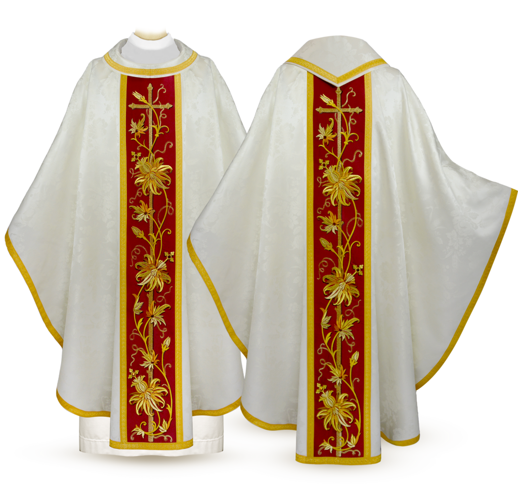 Ornat liturgiczny z kolekcji Classico Bianco – elegancka szata liturgiczna do uroczystych celebracji