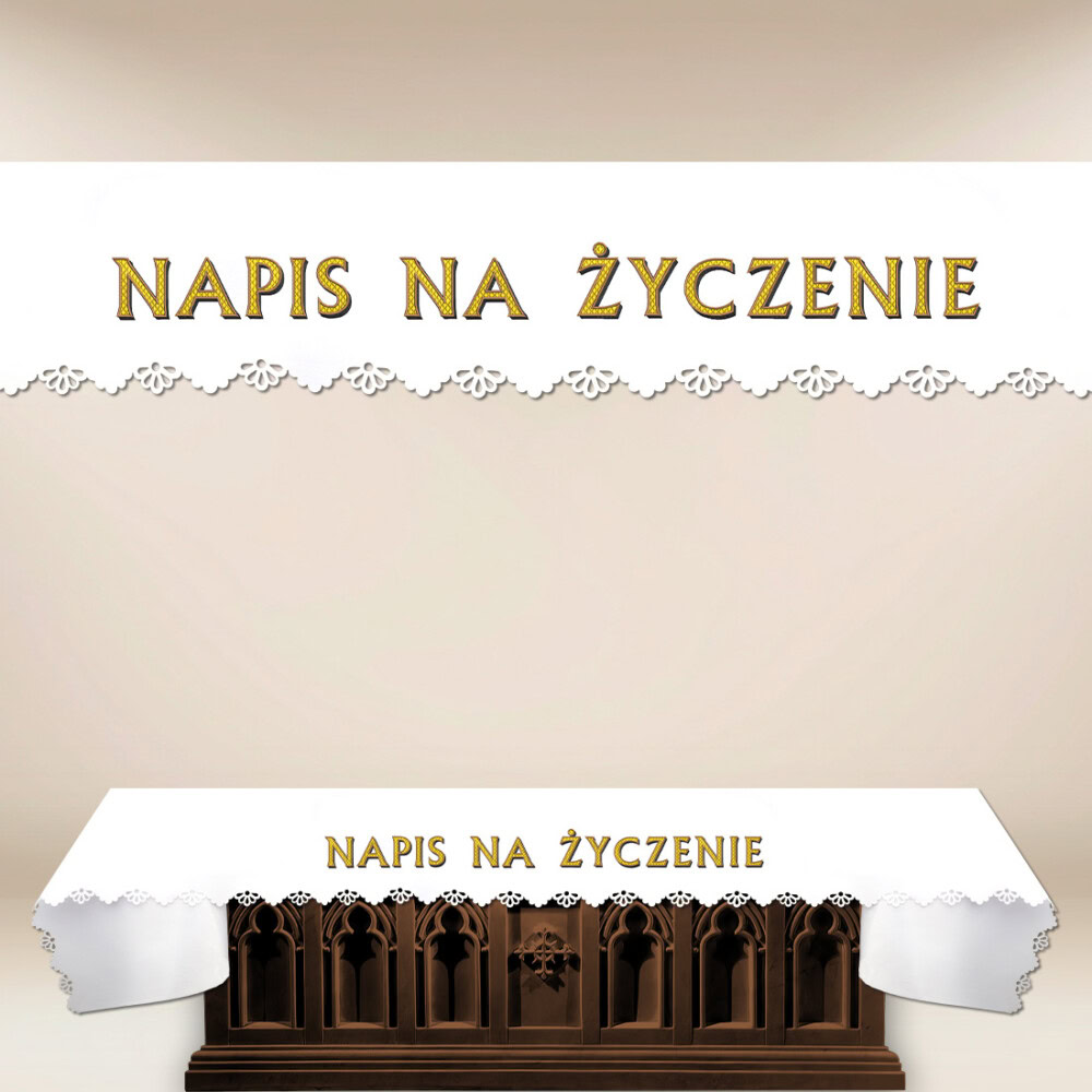 Obrus foto wycinany laserowo (z dowolnym napisem na życzenie)