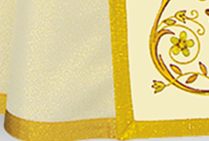 ornament roślinny na szacie liturgicznej detal kolekcji Angelus