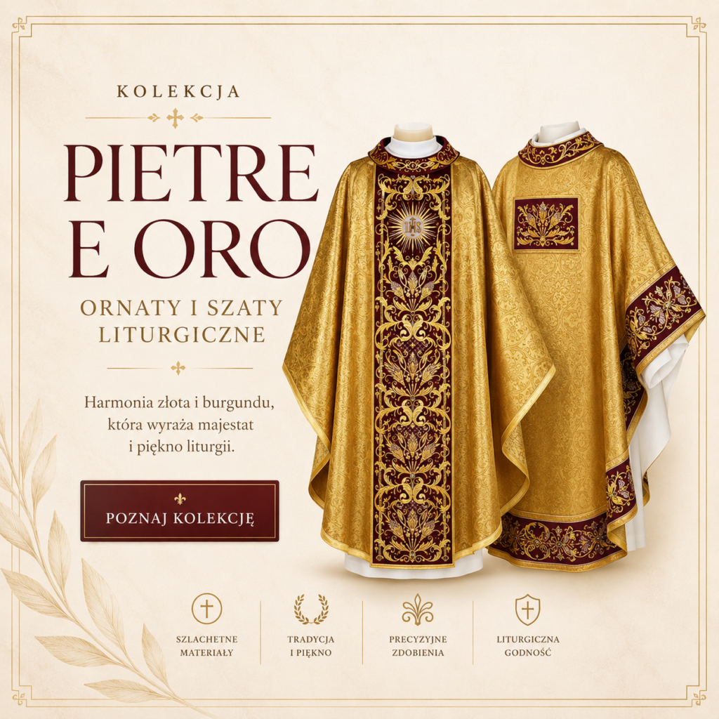 Komplet szat liturgicznych z ornatem, kapą i stułą