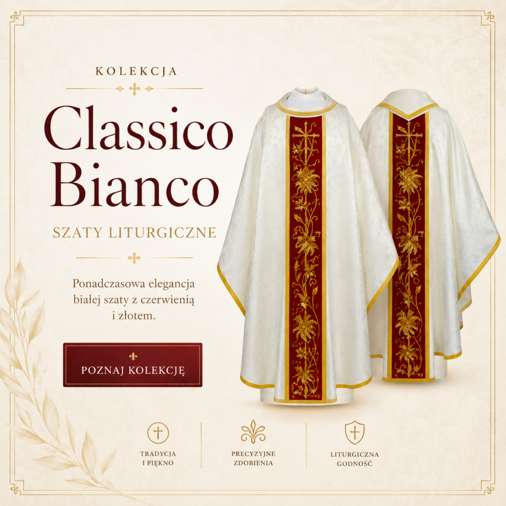 Ornat i stuła w spójnej kolekcji liturgicznej