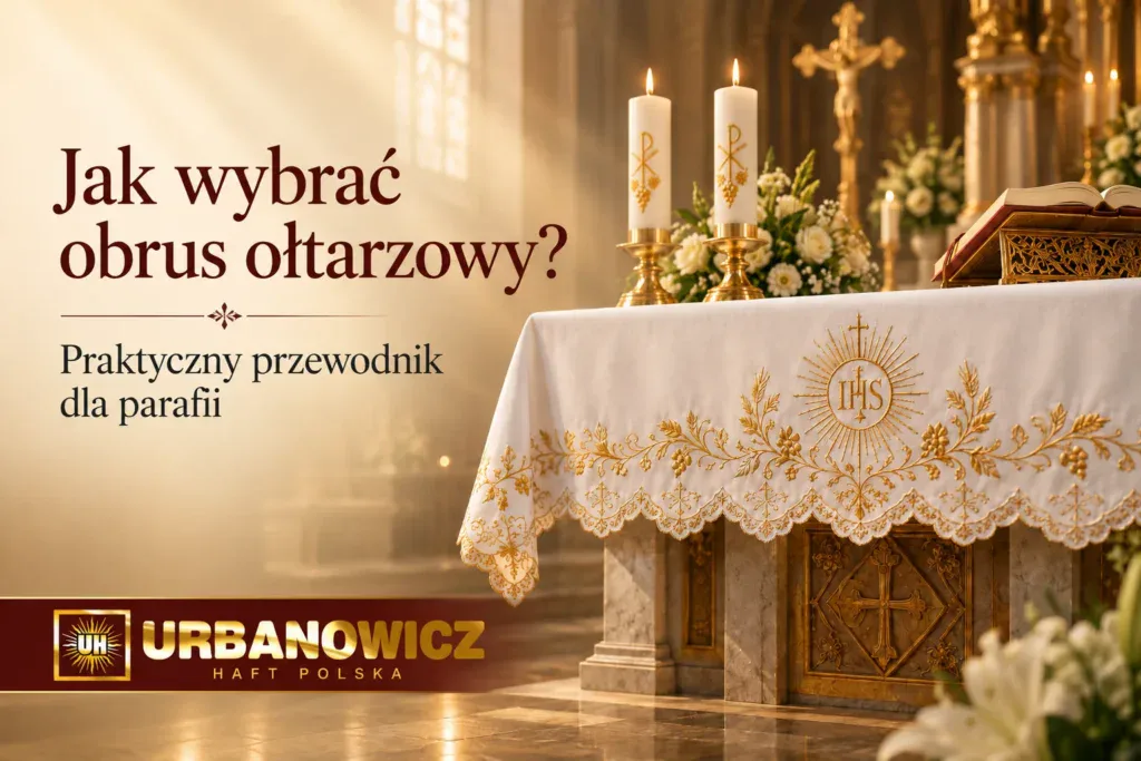 Obrus ołtarzowy z eleganckim zdobieniem w kościele – jak wybrać odpowiedni obrus ołtarzowy