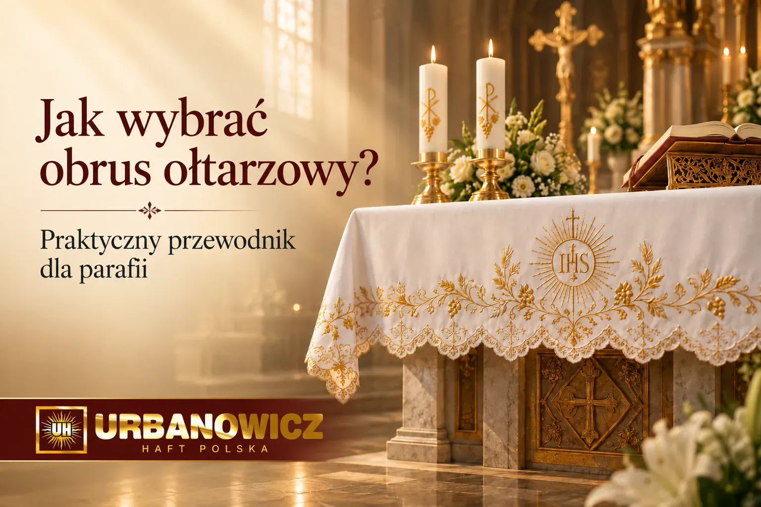 Obrus ołtarzowy z eleganckim zdobieniem w kościele – jak wybrać odpowiedni obrus ołtarzowy